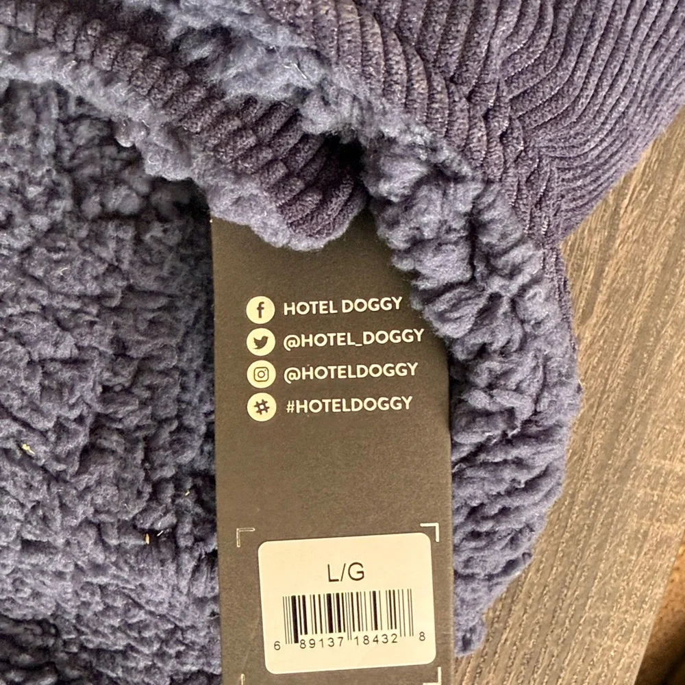 Blue Corduroy Dog Jacket Size Large 16’-19’